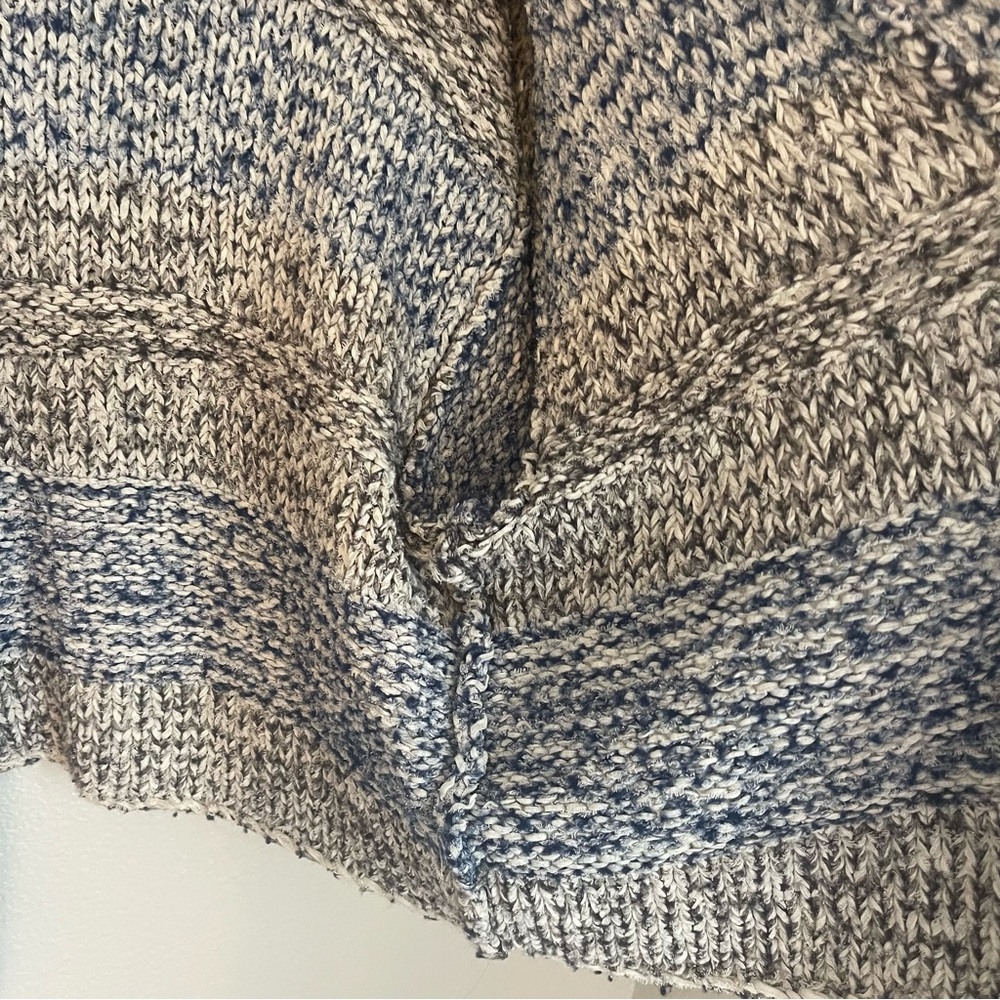 Vince chunky knit open front cardigan Size M/L blue and gray - Picture 12 of 13